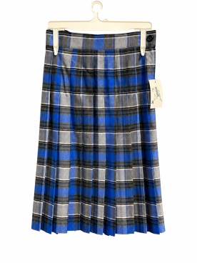 BRR blue plaid pleated skirt