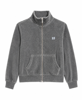 BB velour zip sweatshirt