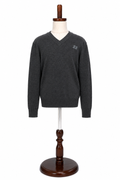 Bnos Bracha Grey V-Neck Sweater