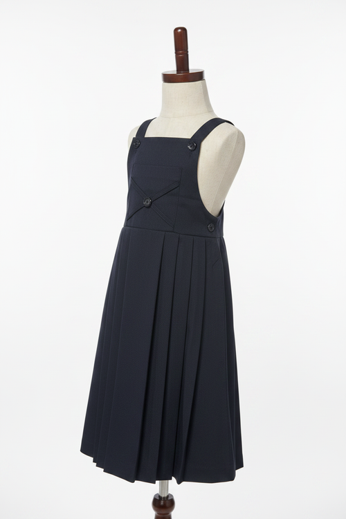 Navy pinafore jumper dress