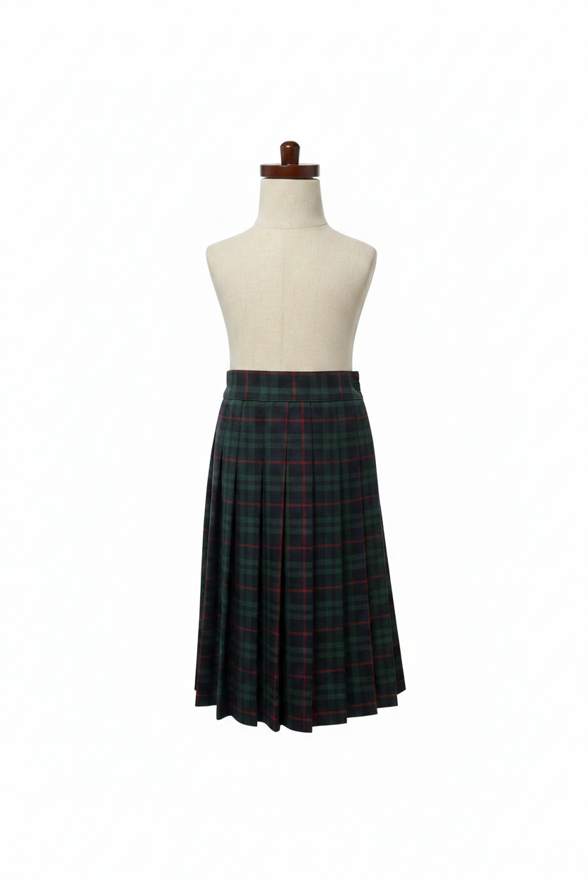 Tartan plaid pleated skirt