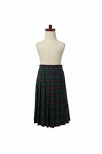 Tartan plaid pleated skirt