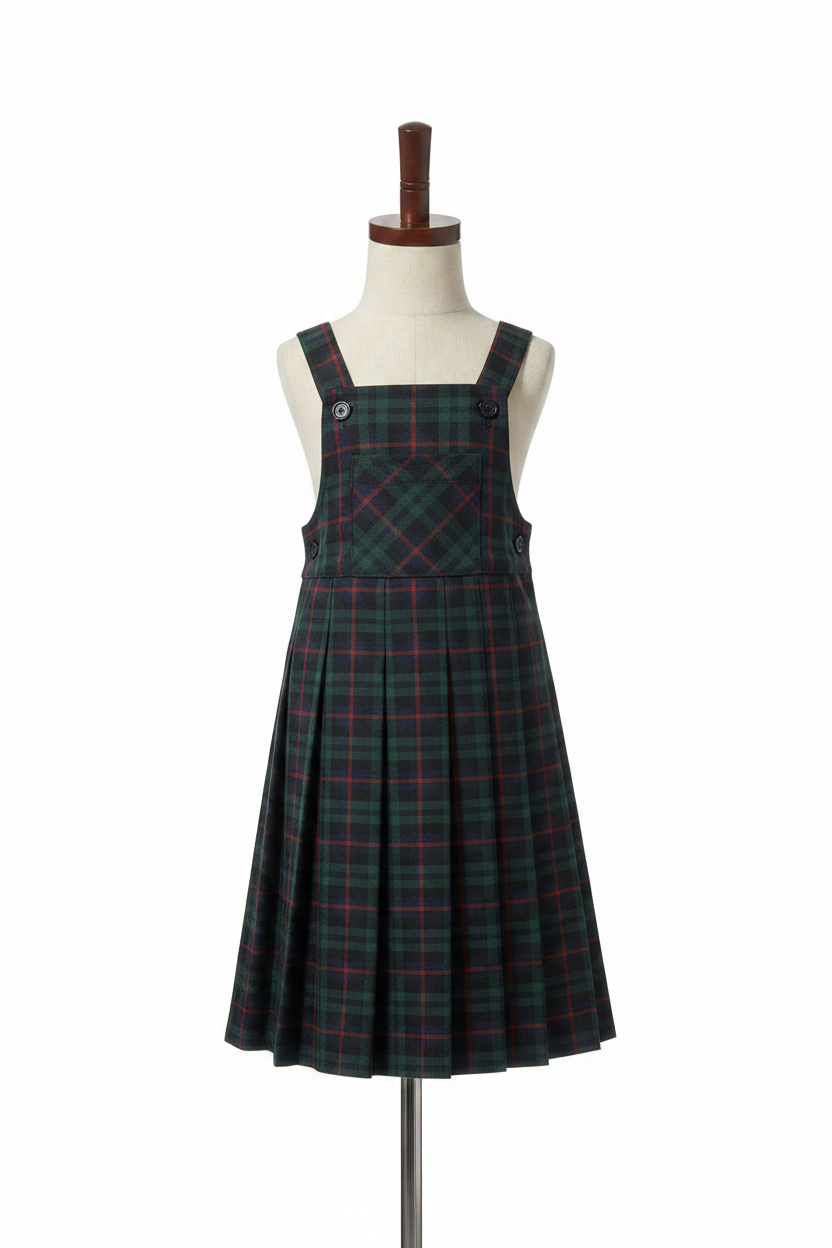 Tartan plaid pinafore dress