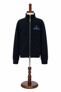Bais Tova Navy Velour Zip Sweatshirt