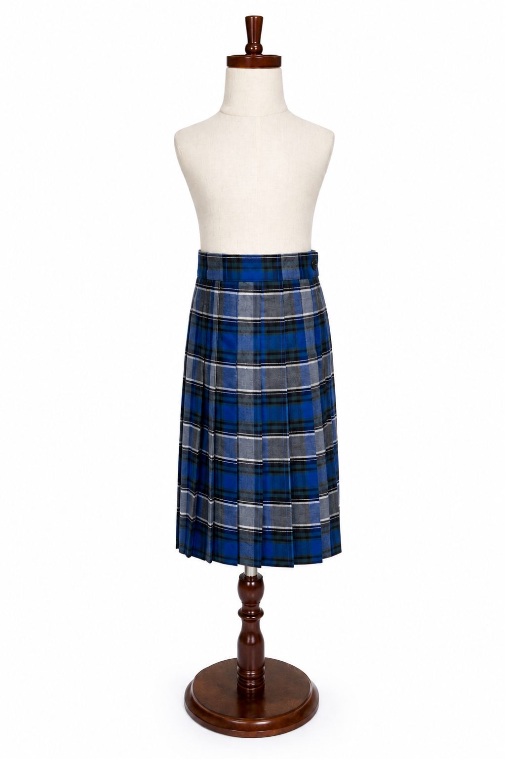 Bais Rivka Rochel Blue Plaid Pleated Skirt