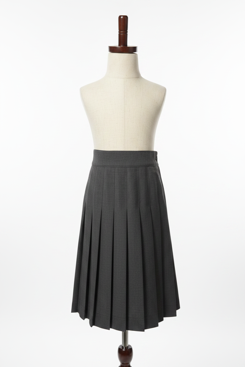 Charcoal pleated skirt