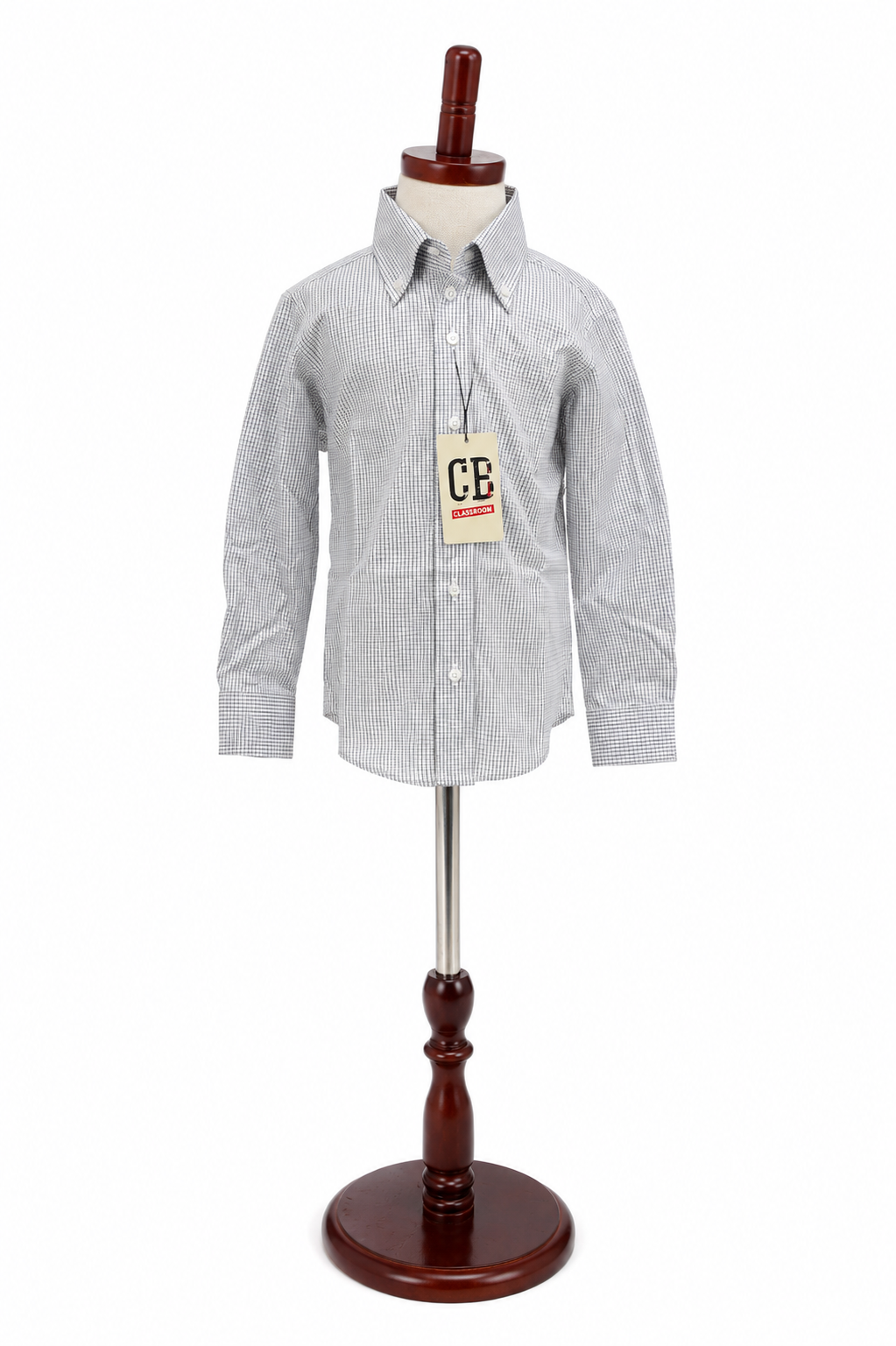 Meoros Gray Check Blouse