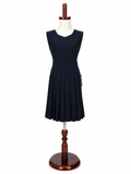 Navy Pleated Jumper
