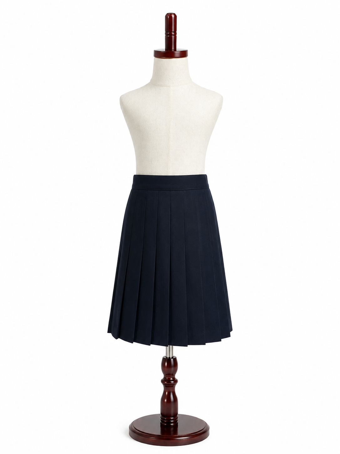 Navy Pleated Skirt - Kids